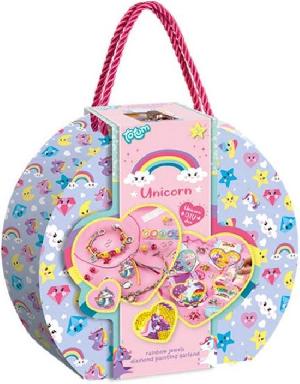 Bekijk leuke cadeautip : Totum Unicorn 2 in 1 knutselkoffertje - armbandjes maken